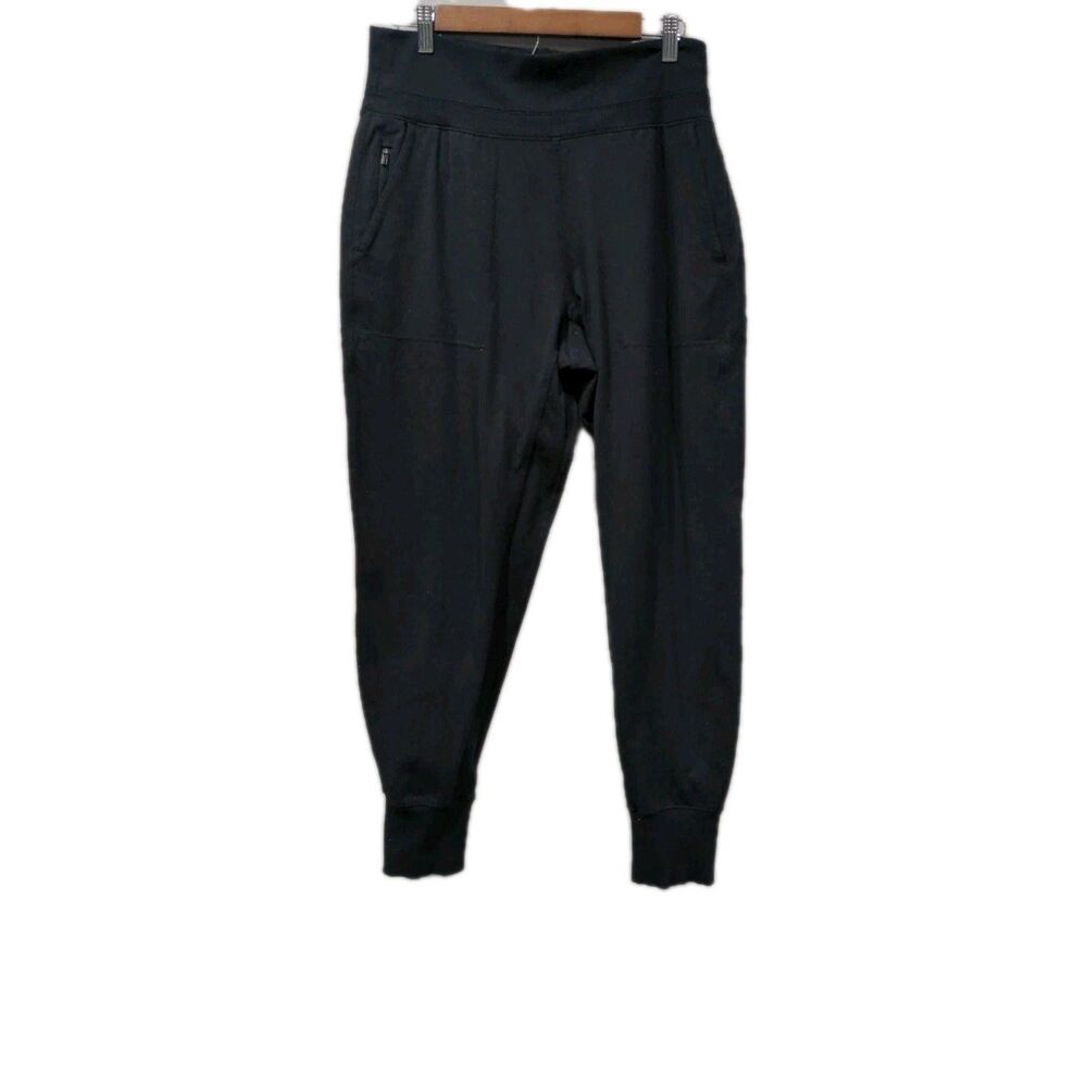 Athleta Womens Venice Jogger Size L Black Pockets Stretch Casual High Waisted